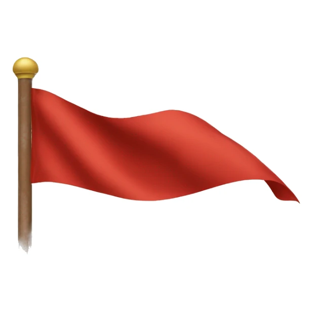 waving red flag sticker
