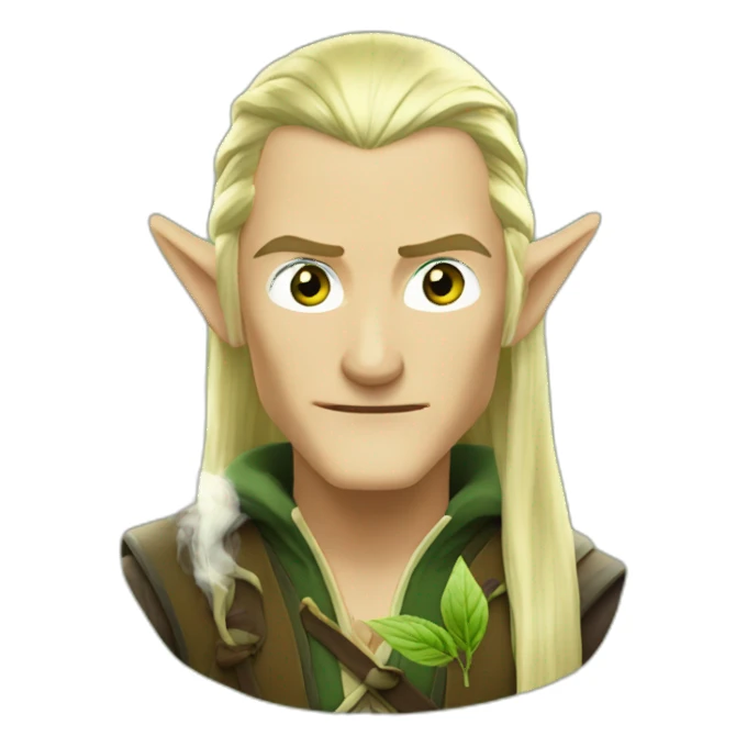 Legolas smoking herbs sticker