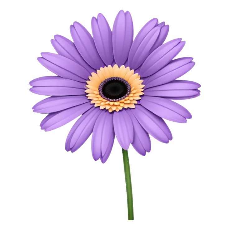 single Lavender Gerbera Daisy, straight stem sticker