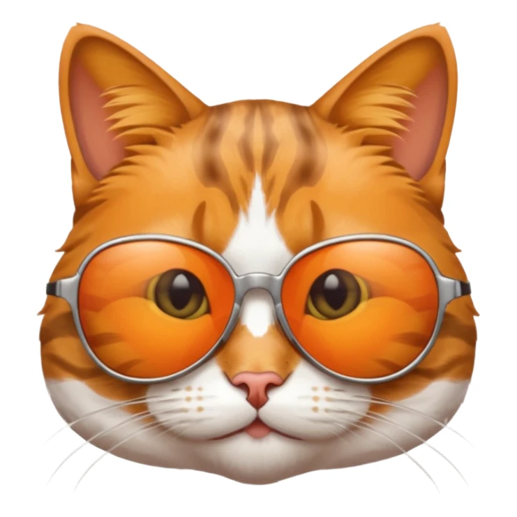 Cat wearing sunglasses sticker