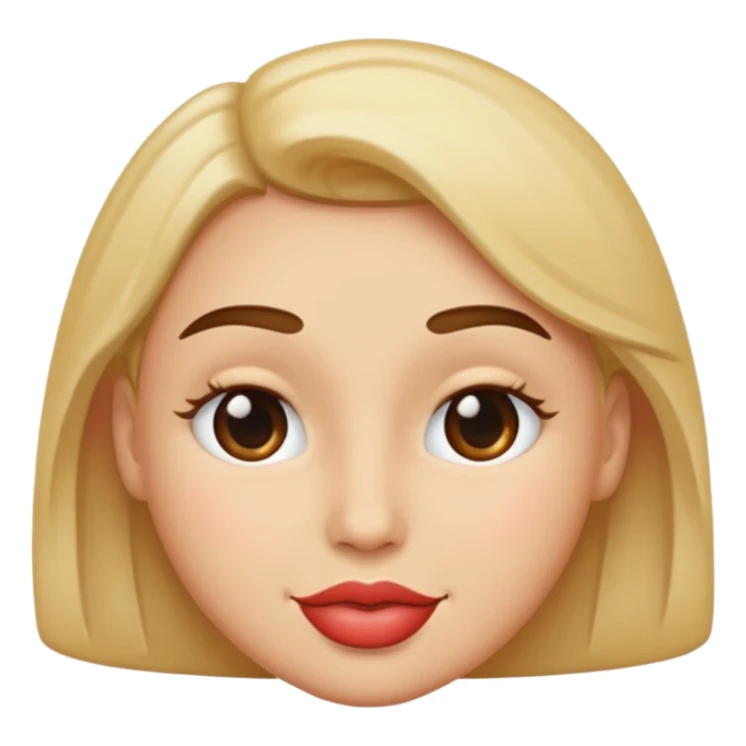 Person with kissy face smirking sticker