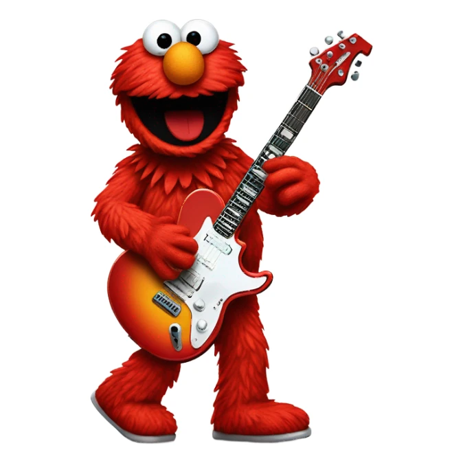 Elmo playing electric guitar sticker