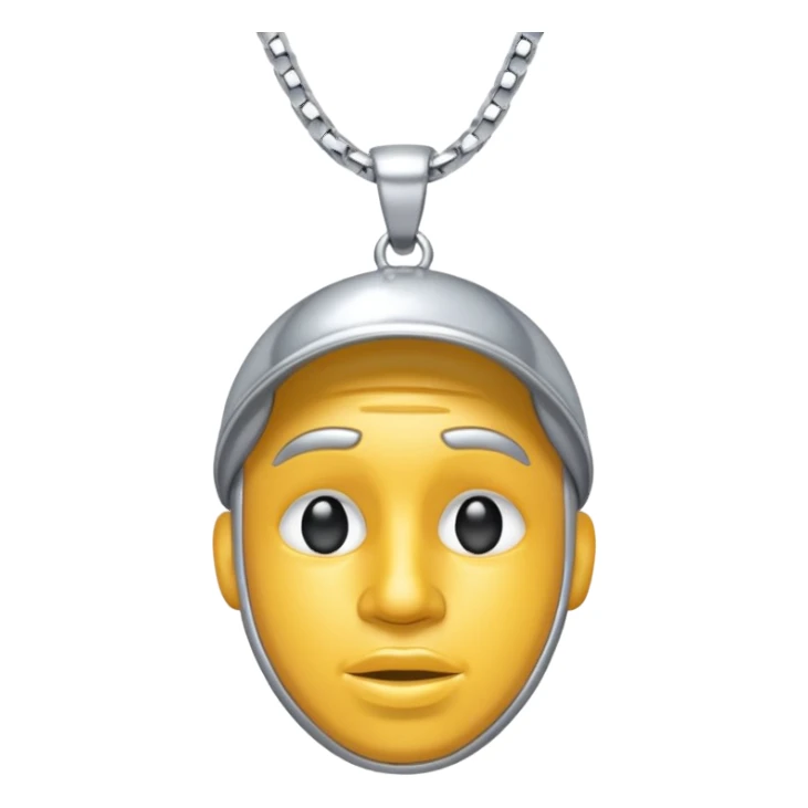 silver rapper necklace sticker