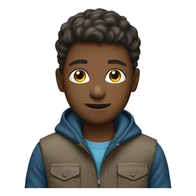 blue-eyed boy in jacket sticker