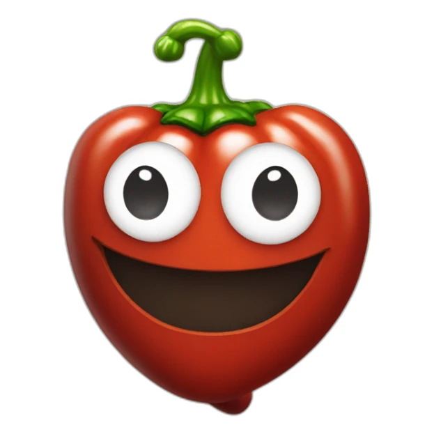 smiling chilli sticker