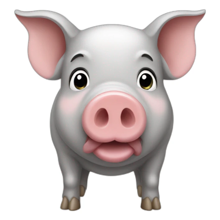 Pig grey sticker