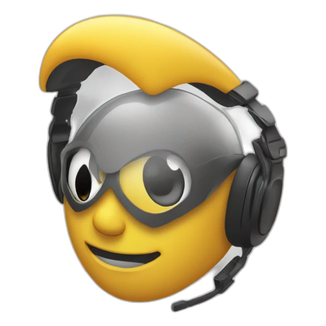 moaï avec un casque de music sticker