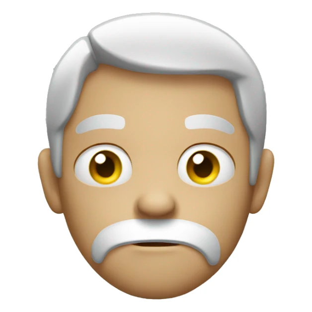 grunting emoji face with white  sticker