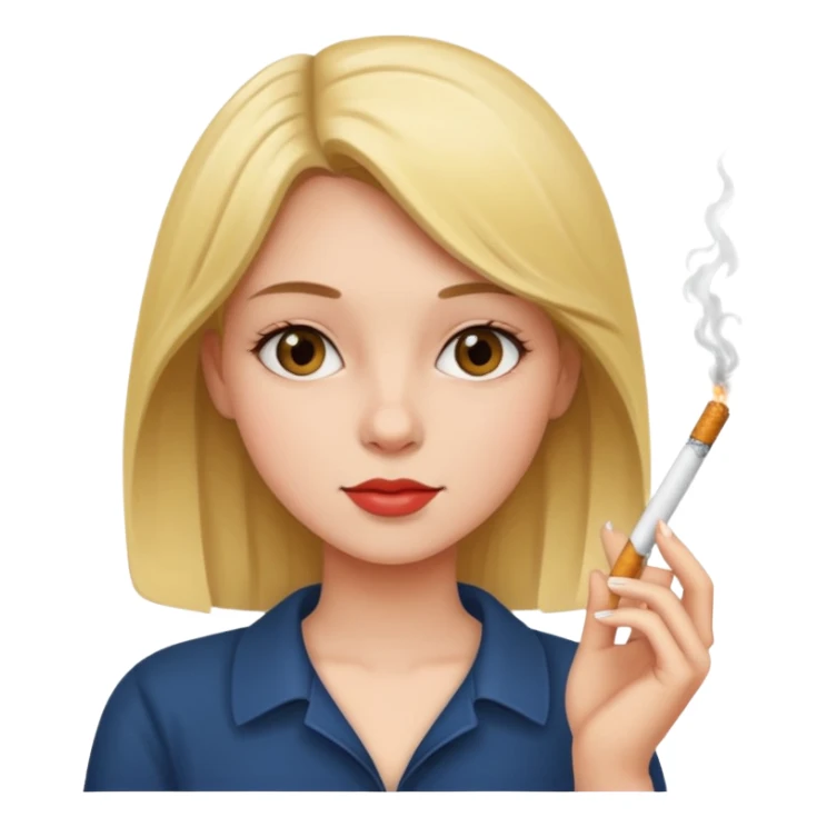 girl with cigarette sticker