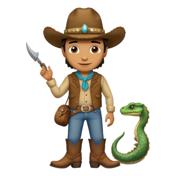 reptile cowboy sticker
