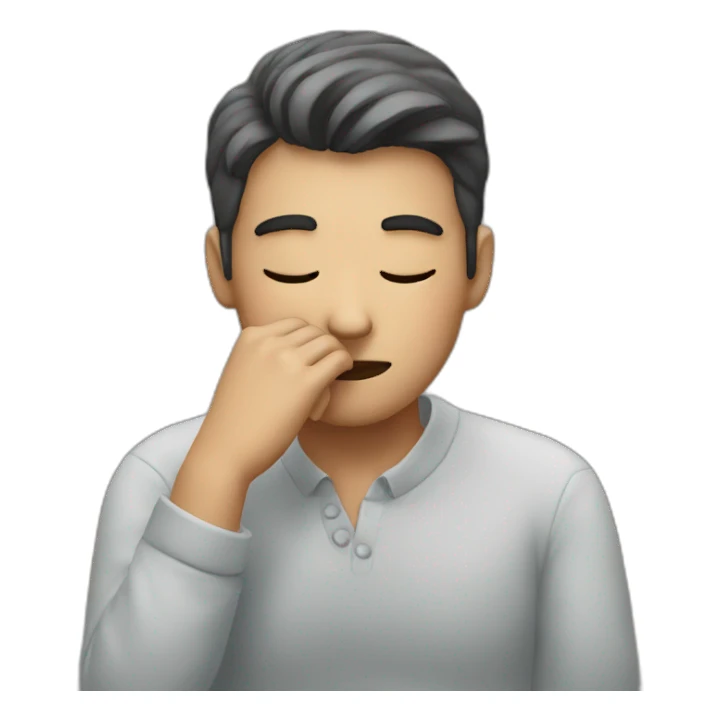 person thinking with hands on chin sticker