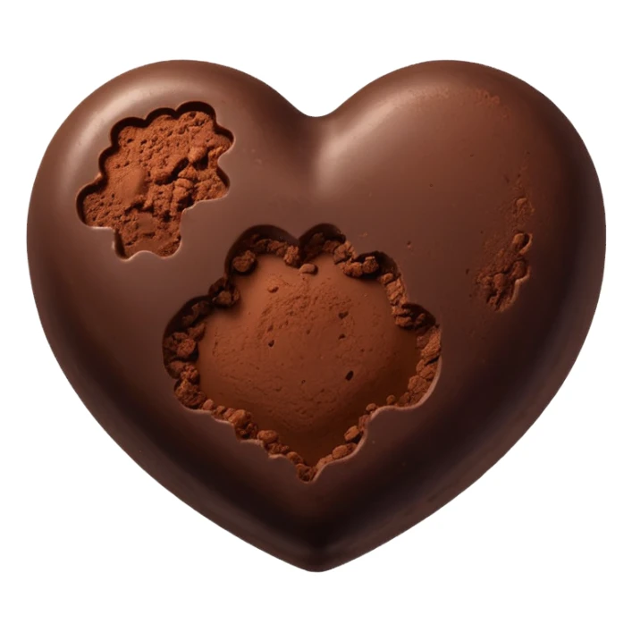 one heart shaped chocolate truffle sticker
