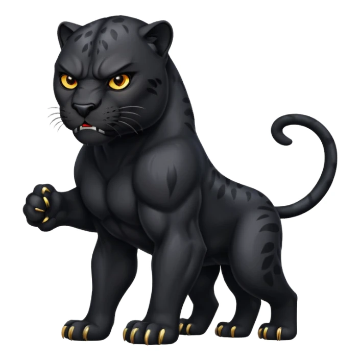 angry panther full  sticker