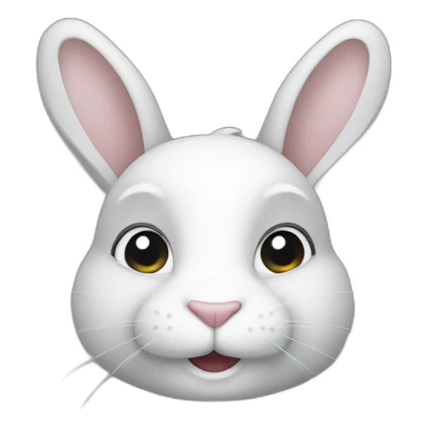 Lapin gris et blanc sticker