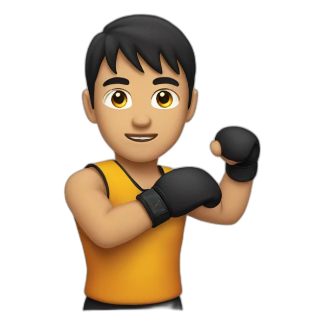 Asrai, a youth practicing Jeet Kune Do  sticker
