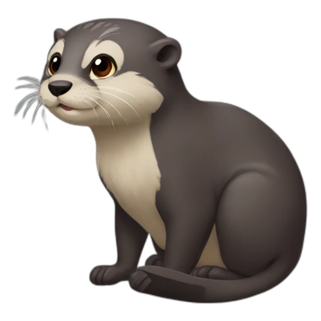 tieffling x otter sticker