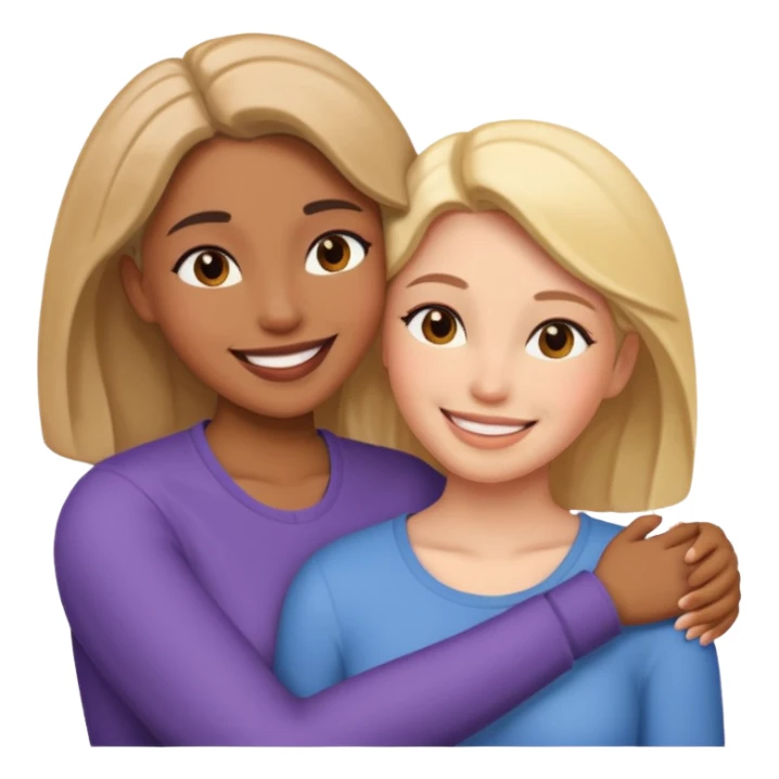 women embrace sticker