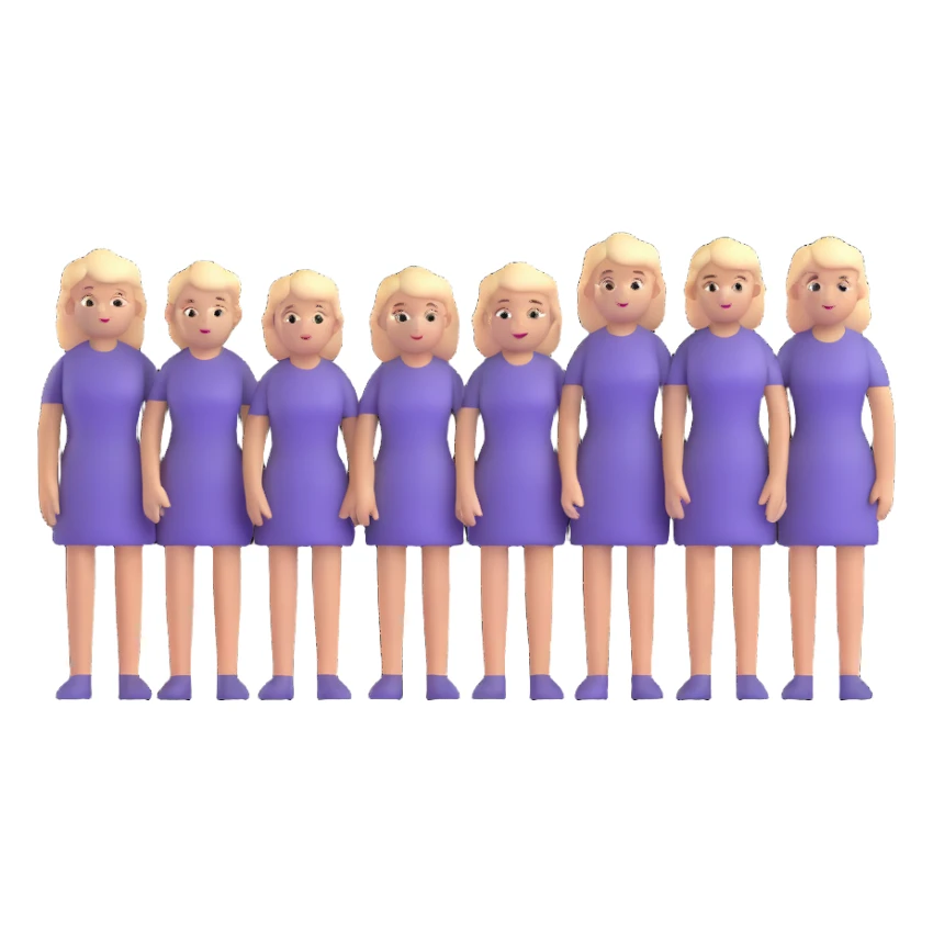 five white people standing together in a team sticker