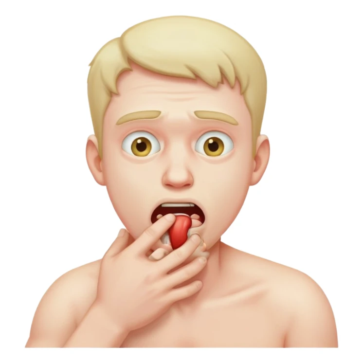 man choking himself  sticker