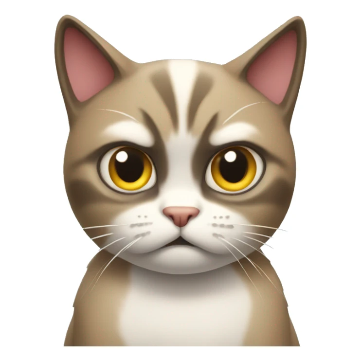 Confused angry cat sticker