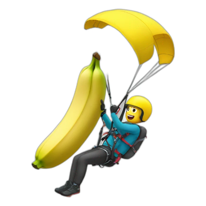 banana paragliding sticker