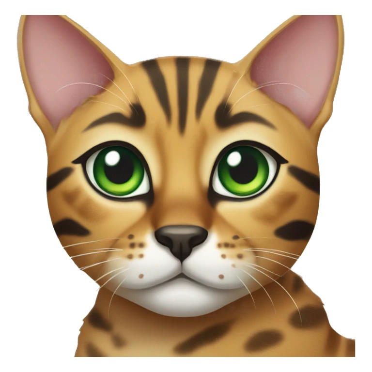 Bengal cat with green eyes sticker