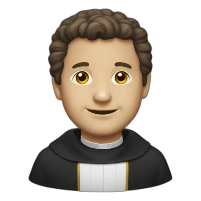 Don Bosco with a priest suit sticker