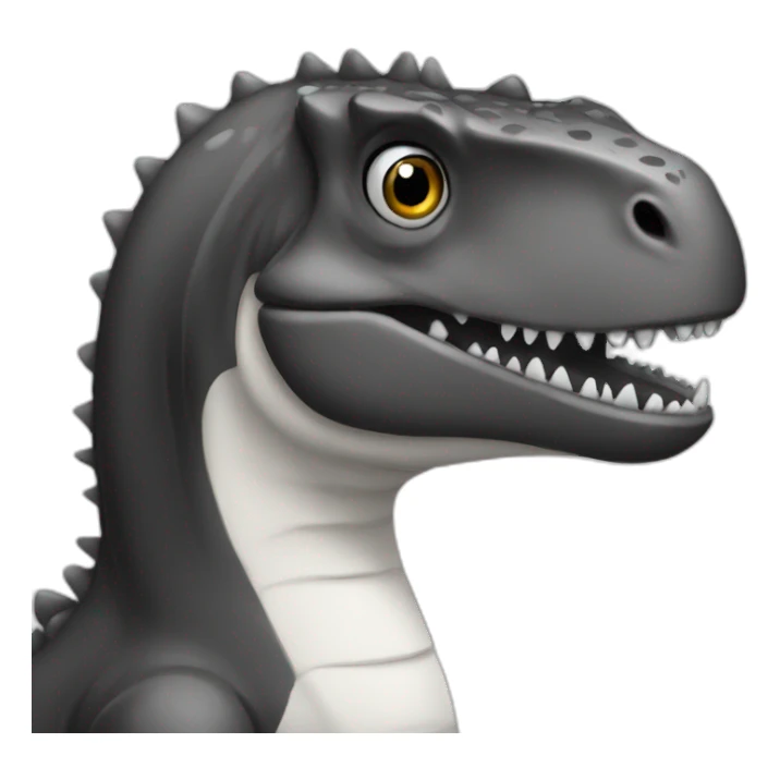 Black and white dino sticker
