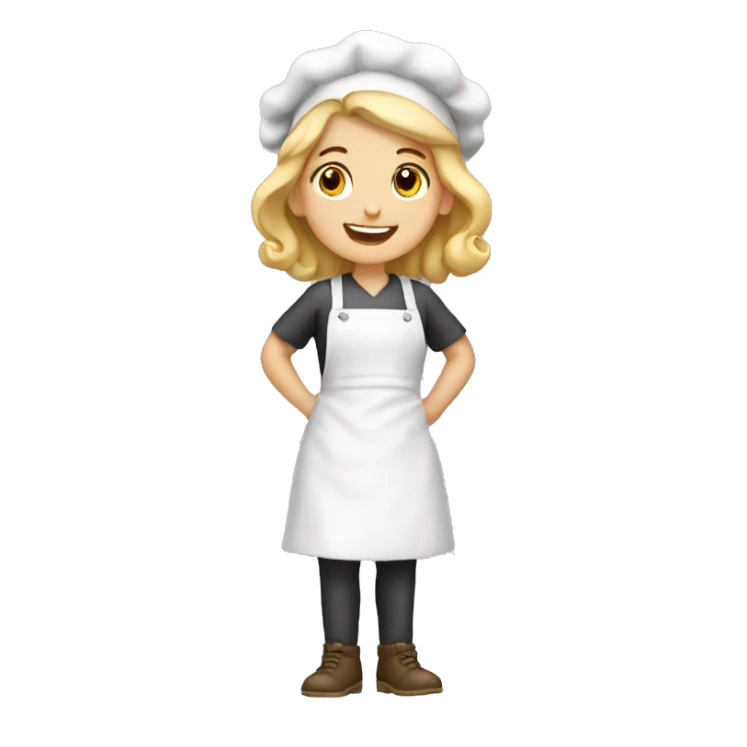 white Baker girl thank you sticker