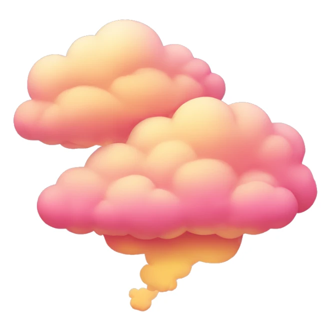 Yellow and pink cloud with golden hour sticker