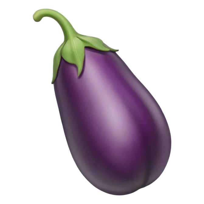 Eggplant and :-) sticker