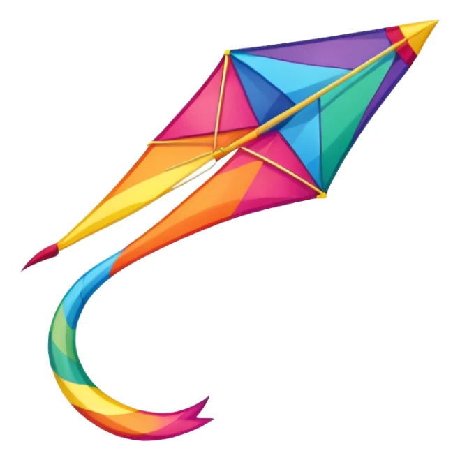 A kite flying in the sky sticker