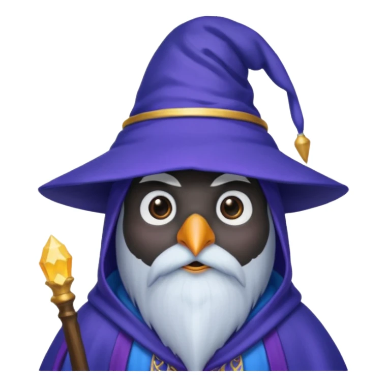 Penguin Wizard sticker