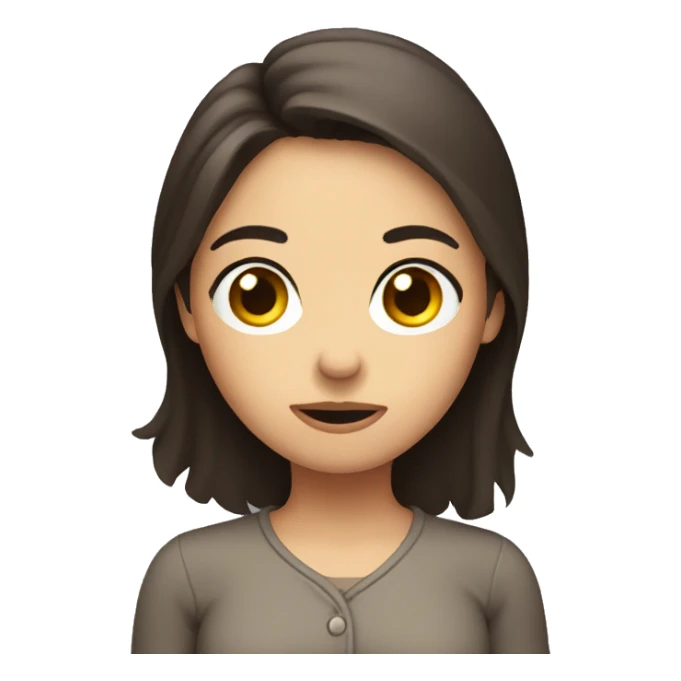 Brunette shrugging  sticker