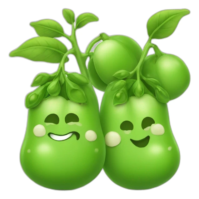 Green peas with sprouts sticker