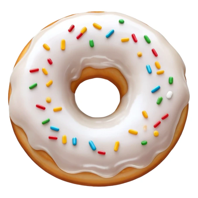 White donut sticker