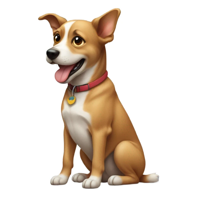 Dog riding human sticker