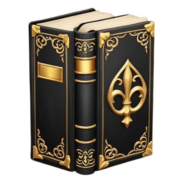 5 black gothic books sticker