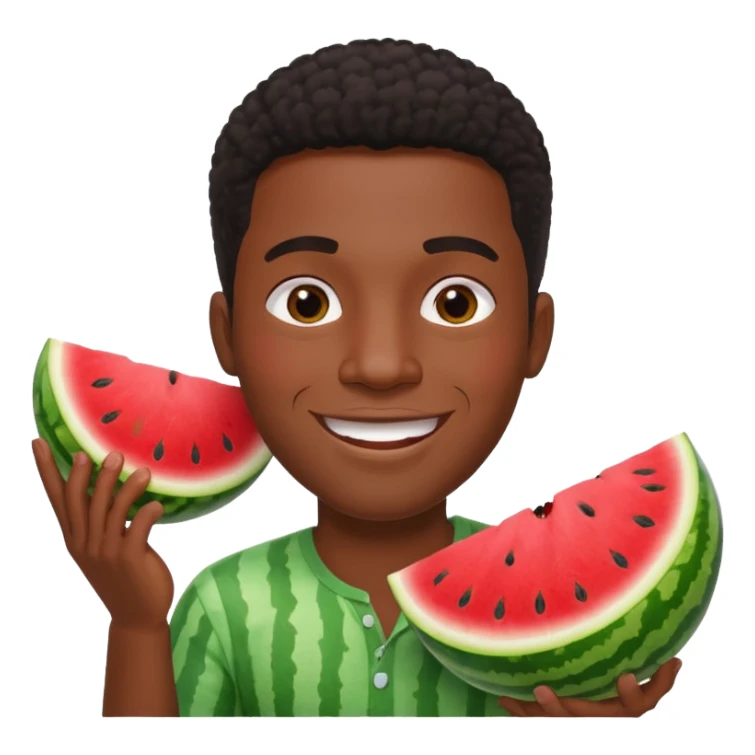 Black guy with watermelon  sticker