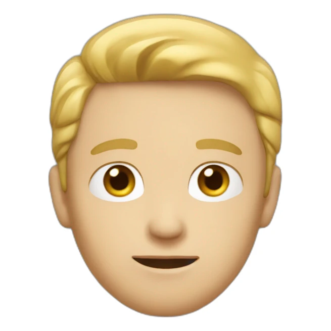 white male boring sticker