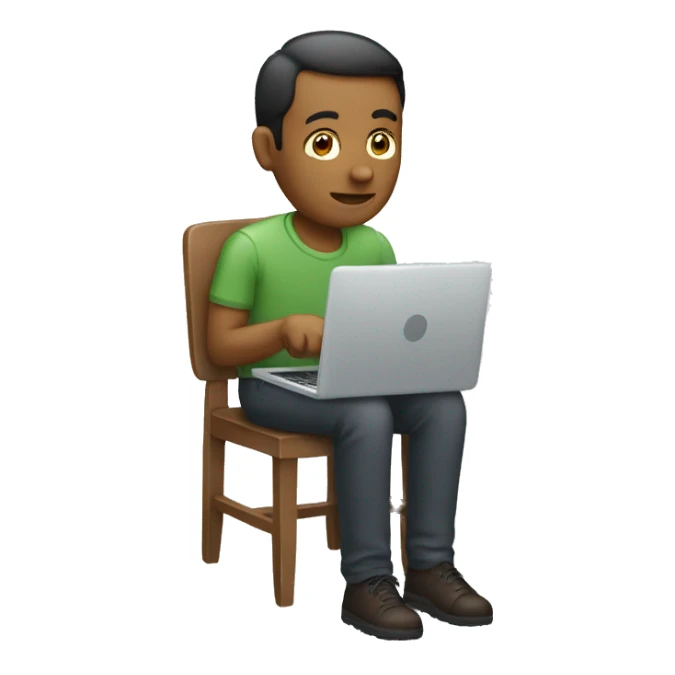 Homme qui peint sur un ordinateur  sticker