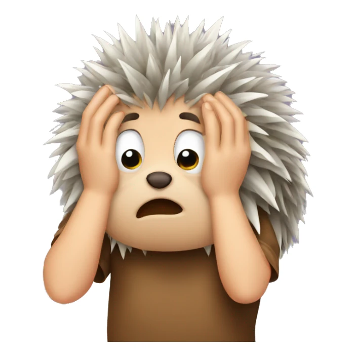 hedgehog facepalm sticker