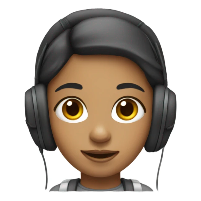 girl with headset sticker