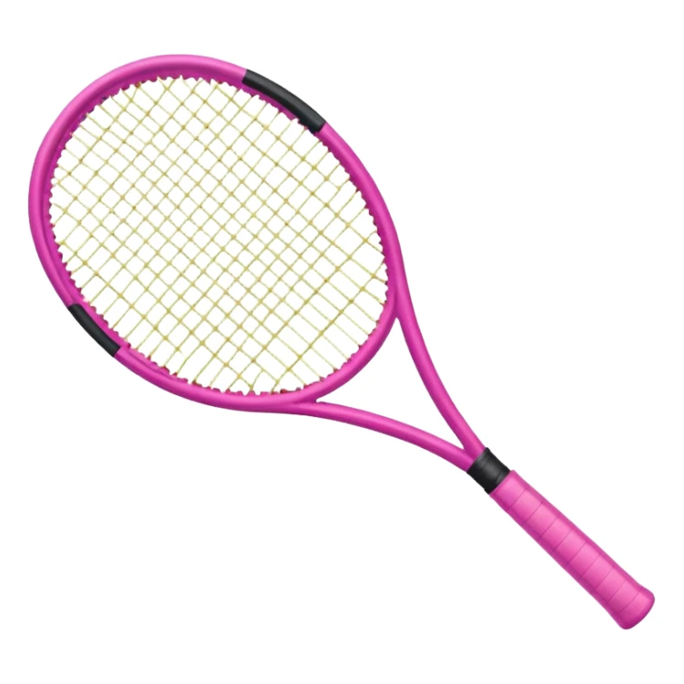 Pink tennis racket sticker