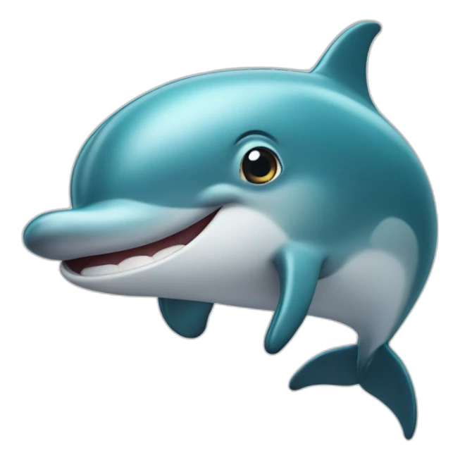 dolphin shows thumbs up sticker