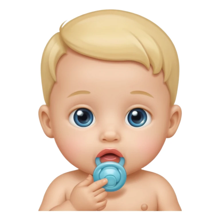 baby with pacifier sticker