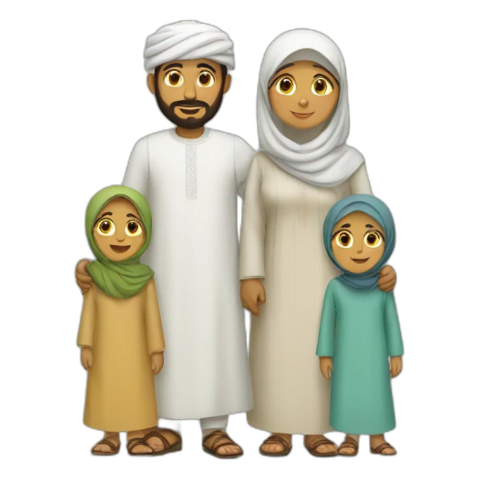 muslim family from morroco sticker