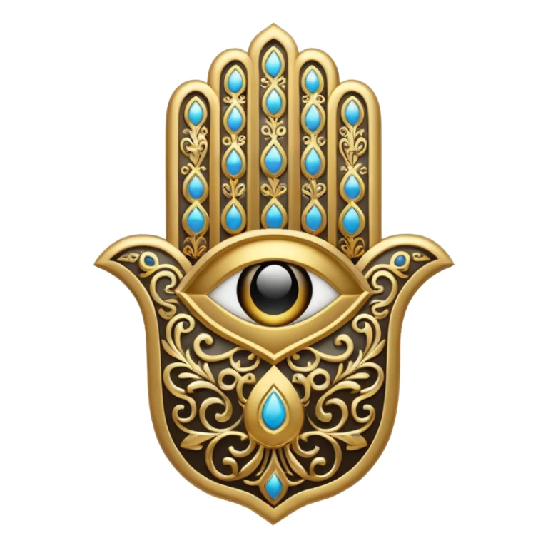 Hamsa emoji with white sticker