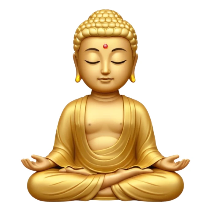 Buddha emoji in meditation sticker