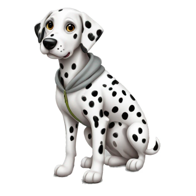 Dalmatian a hoodie sticker